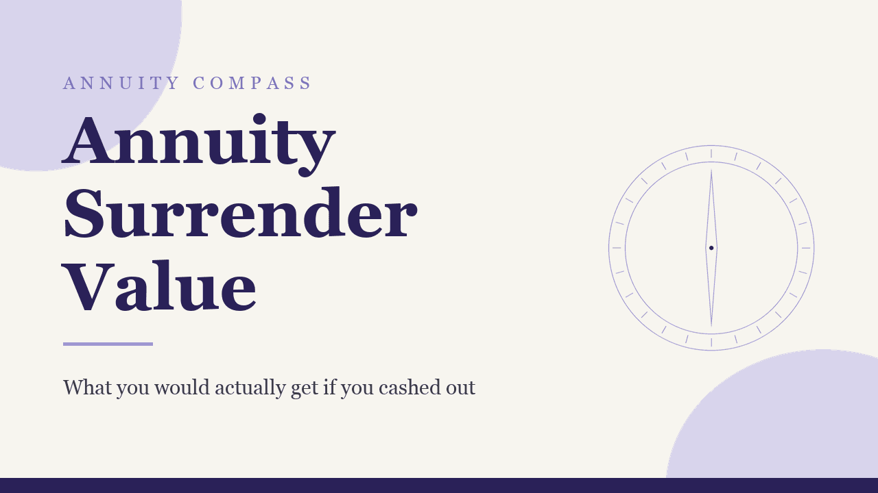 Annuity surrender value: what you would actually get if you cashed out