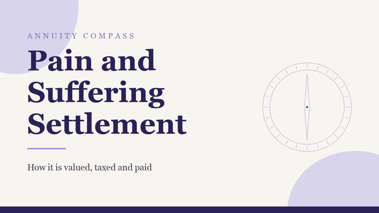 Pain and suffering settlement: how it is valued, taxed and paid